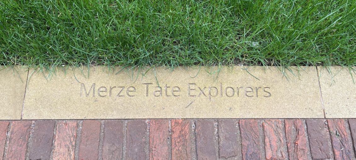 The Merze Tate Explorers brick on the campus of Oxford University.
